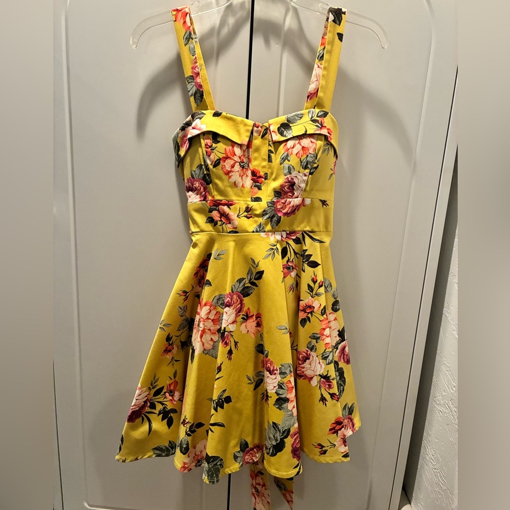 Yellow Floral 50’s Style Sundress